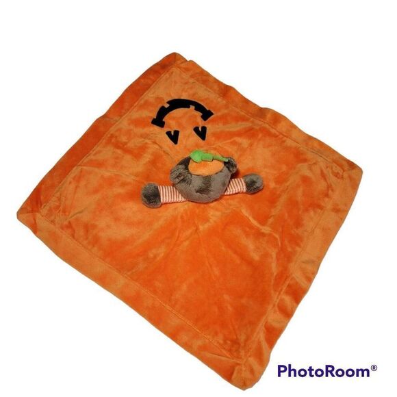 Carters Halloween Baby Lovey Rattle Security Blanket Pumpkin Bear - Picture 4 of 12
